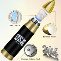 Floral USA Bullet Tumbler Est 1776 Patriotic American Girl 4th of July - Wonder Print Shop