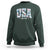 Floral USA Sweatshirt Est 1776 Patriotic American Girl 4th of July - Wonder Print Shop