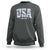 Floral USA Sweatshirt Est 1776 Patriotic American Girl 4th of July - Wonder Print Shop