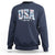 Floral USA Sweatshirt Est 1776 Patriotic American Girl 4th of July - Wonder Print Shop
