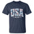 Floral USA T Shirt Est 1776 Patriotic American Girl 4th of July - Wonder Print Shop