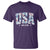 Floral USA T Shirt Est 1776 Patriotic American Girl 4th of July - Wonder Print Shop
