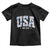 Floral USA Toddler T Shirt Est 1776 Patriotic American Girl 4th of July - Wonder Print Shop