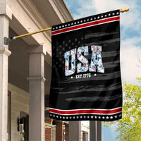 Floral USA Garden Flag Est 1776 Patriotic American Girl 4th of July