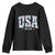 Floral USA Youth Sweatshirt Est 1776 Patriotic American Girl 4th of July - Wonder Print Shop