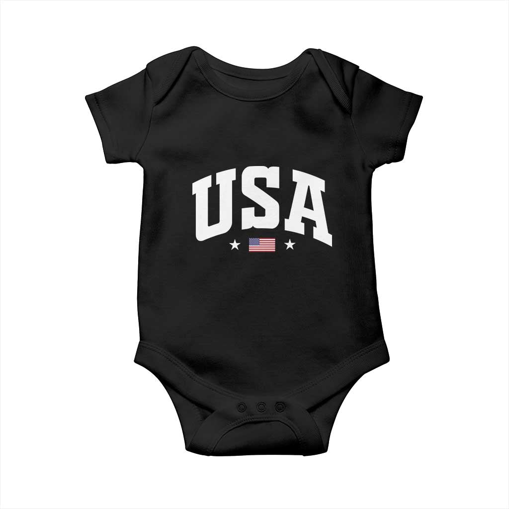 USA Baby Onesie American Flag Patriotic 4th of July - Wonder Print Shop