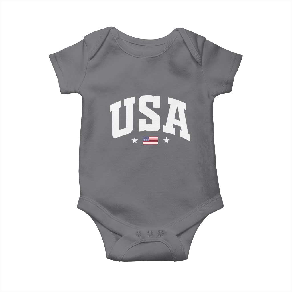 USA Baby Onesie American Flag Patriotic 4th of July - Wonder Print Shop