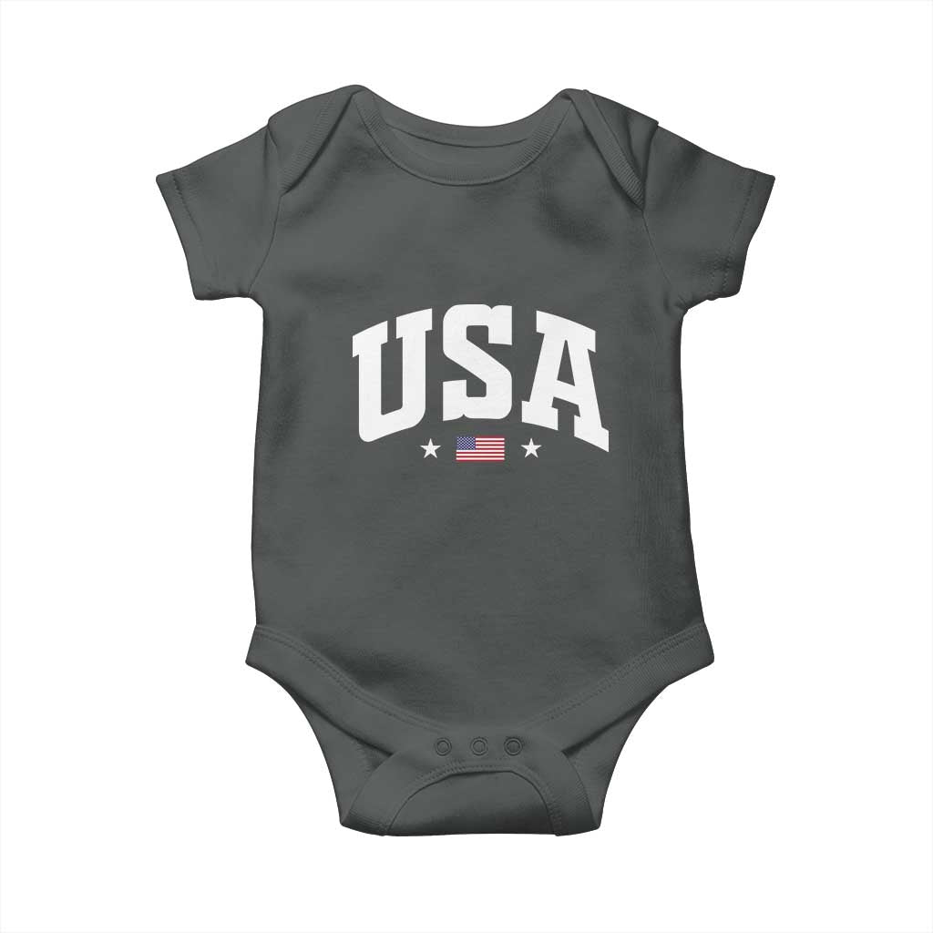 USA Baby Onesie American Flag Patriotic 4th of July - Wonder Print Shop