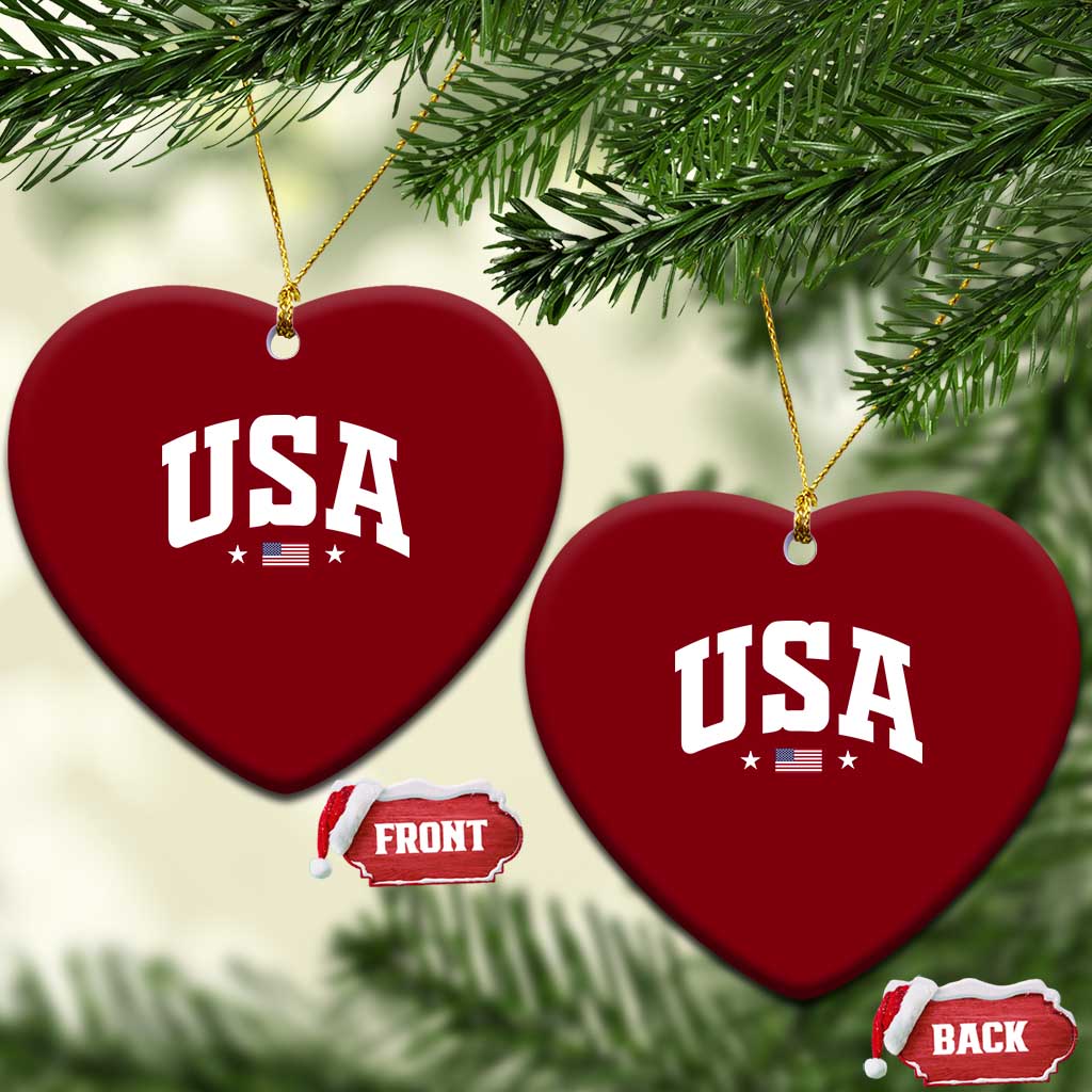 USA Ceramic Ornament American Flag Patriotic 4th of July - Wonder Print Shop