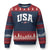 USA Ugly Christmas Sweater American Flag Patriotic 4th of July - Wonder Print Shop