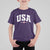 USA T Shirt For Kid American Flag Patriotic 4th of July - Wonder Print Shop