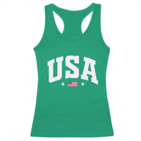 USA Racerback Tank Top American Flag Patriotic 4th of July - Wonder Print Shop