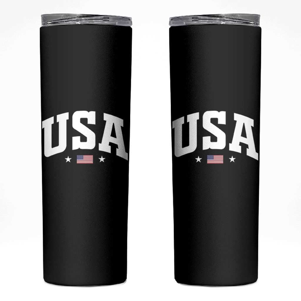 USA Skinny Tumbler American Flag Patriotic 4th of July - Wonder Print Shop
