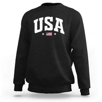 USA Sweatshirt American Flag Patriotic 4th of July - Wonder Print Shop
