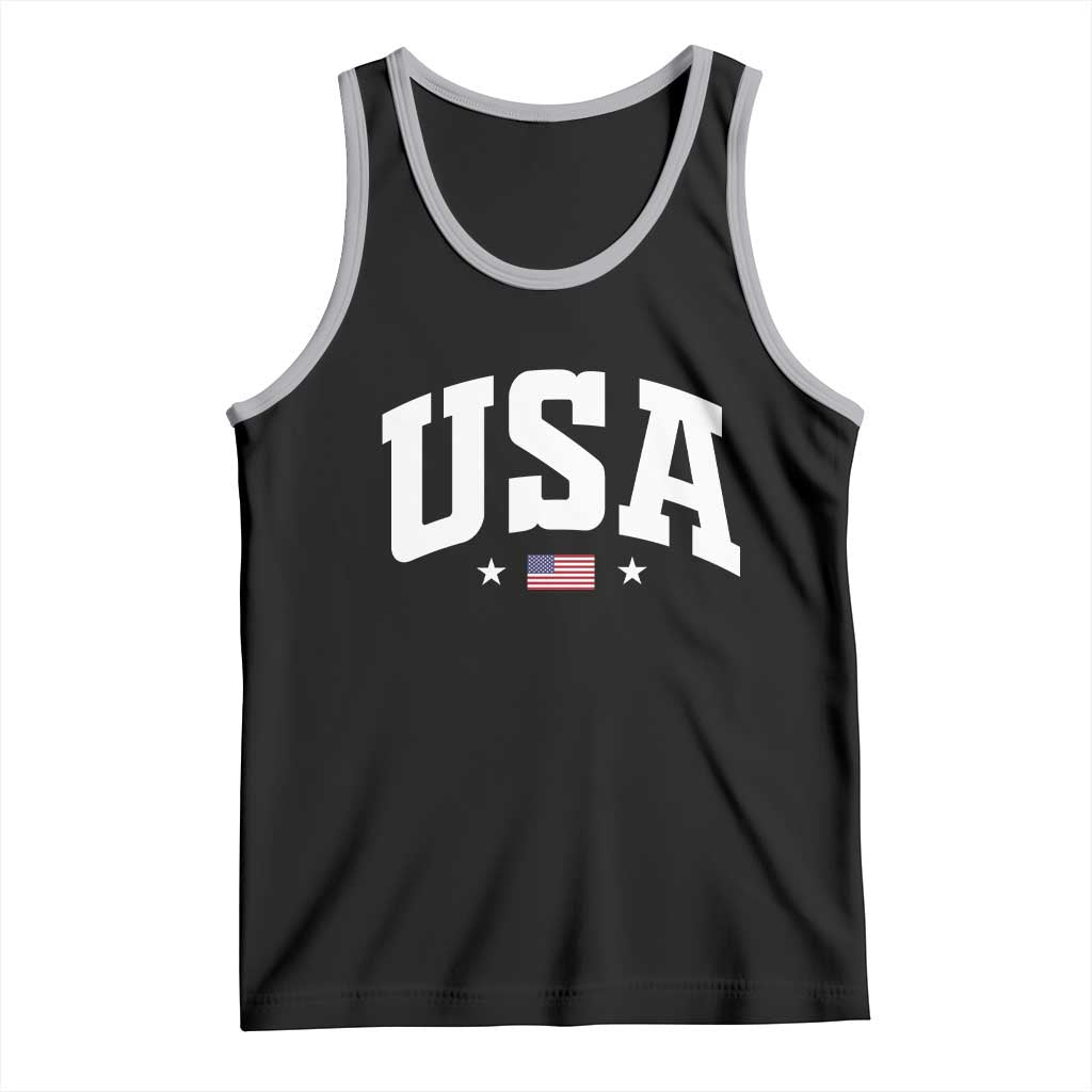 USA Tank Top American Flag Patriotic 4th of July - Wonder Print Shop