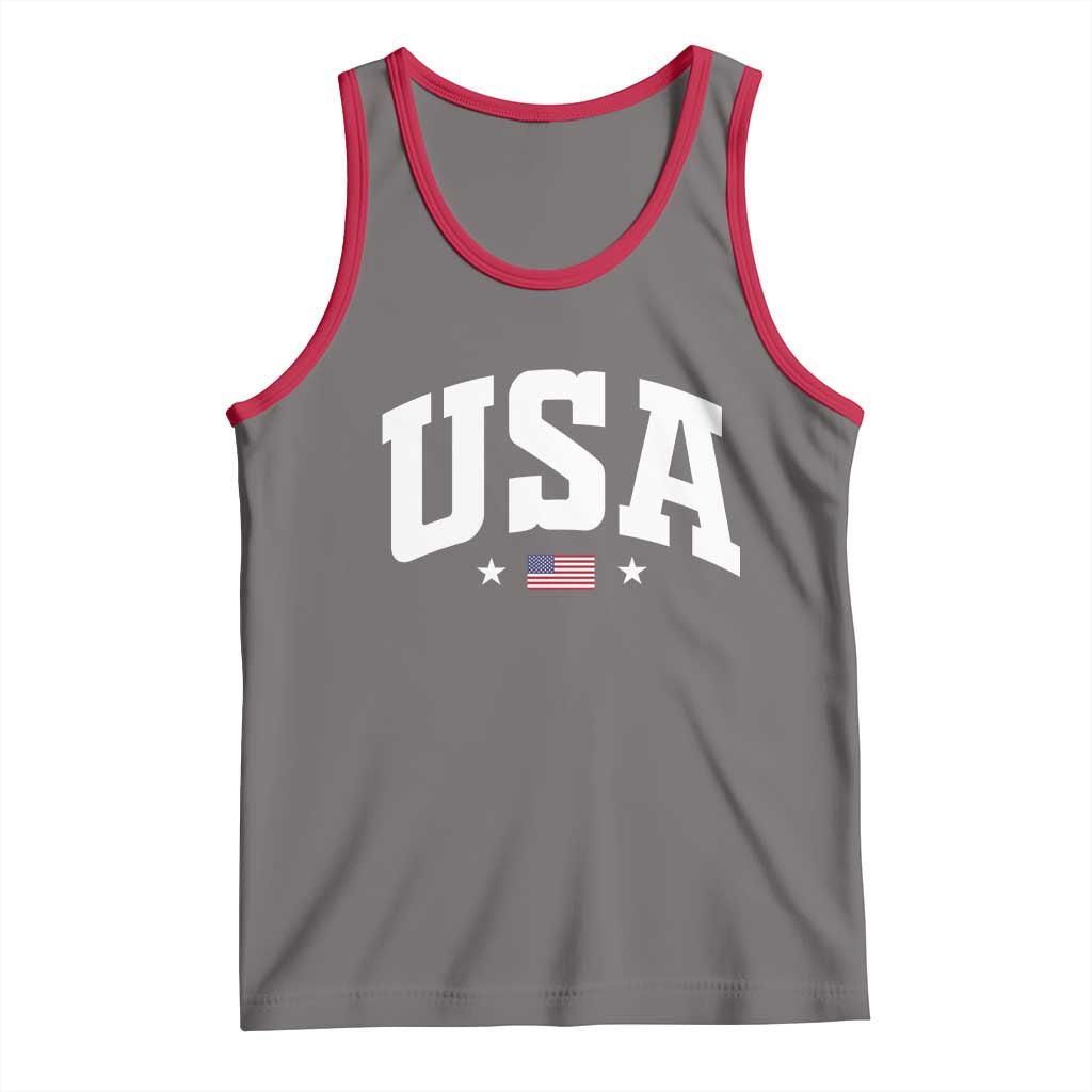 USA Tank Top American Flag Patriotic 4th of July - Wonder Print Shop