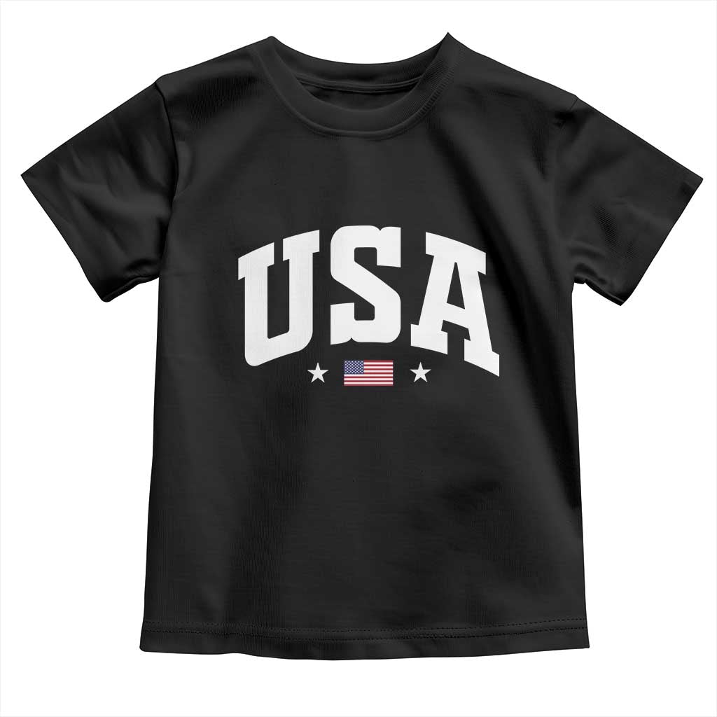 USA Toddler T Shirt American Flag Patriotic 4th of July - Wonder Print Shop