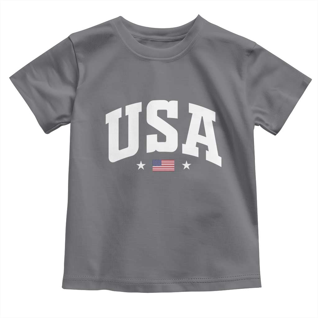 USA Toddler T Shirt American Flag Patriotic 4th of July - Wonder Print Shop