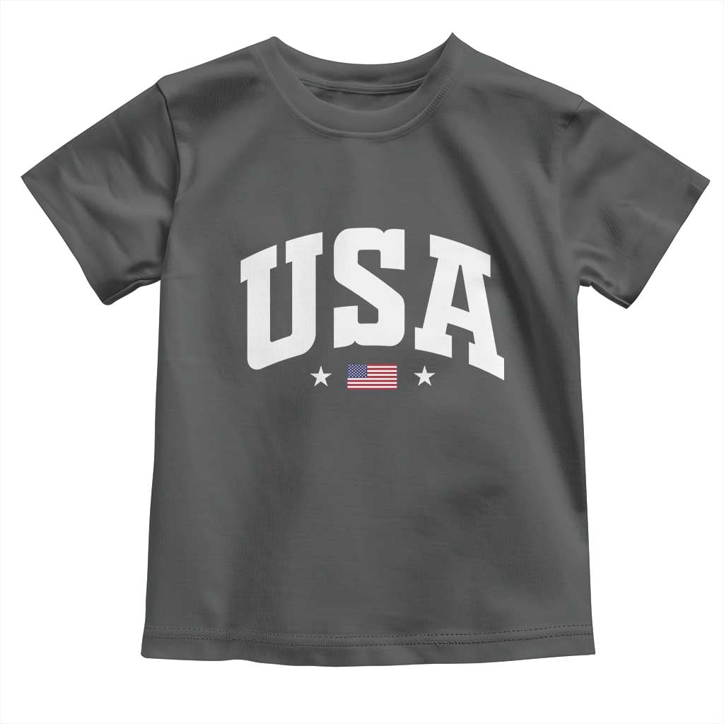 USA Toddler T Shirt American Flag Patriotic 4th of July - Wonder Print Shop