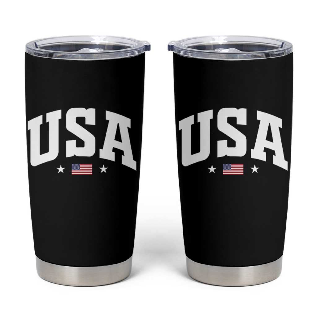 USA Tumbler Cup American Flag Patriotic 4th of July - Wonder Print Shop