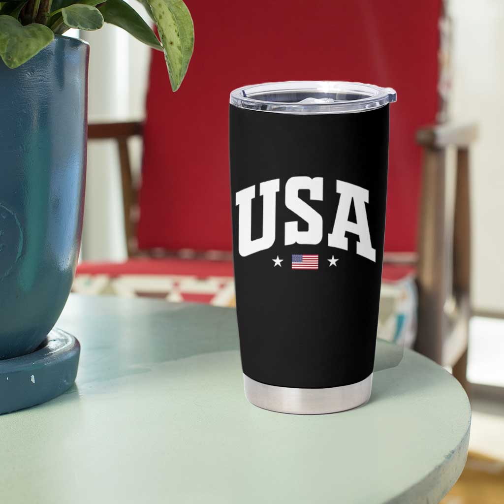 USA Tumbler Cup American Flag Patriotic 4th of July - Wonder Print Shop