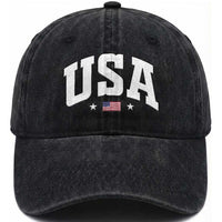 USA Washed Cotton Baseball Cap American Flag Patriotic 4th of July