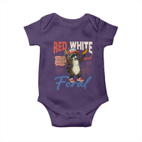 Funny Raccoon July 4th Baby Onesie Red White and Feral Patriotic Trash Panda - Wonder Print Shop