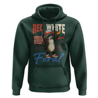 Funny Raccoon July 4th Hoodie Red White and Feral Patriotic Trash Panda - Wonder Print Shop