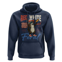 Funny Raccoon July 4th Hoodie Red White and Feral Patriotic Trash Panda - Wonder Print Shop