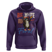 Funny Raccoon July 4th Hoodie Red White and Feral Patriotic Trash Panda - Wonder Print Shop