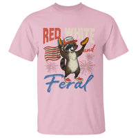 Funny Raccoon July 4th T Shirt Red White and Feral Patriotic Trash Panda - Wonder Print Shop
