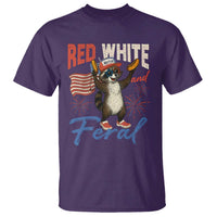 Funny Raccoon July 4th T Shirt Red White and Feral Patriotic Trash Panda - Wonder Print Shop