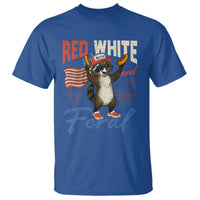 Funny Raccoon July 4th T Shirt Red White and Feral Patriotic Trash Panda - Wonder Print Shop