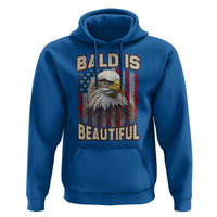 American Flag Bald Eagle Hoodie Bald Is Beautiful Retro 4th of July Independence Day - Wonder Print Shop