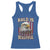 American Flag Bald Eagle Racerback Tank Top Bald Is Beautiful Retro 4th of July Independence Day - Wonder Print Shop