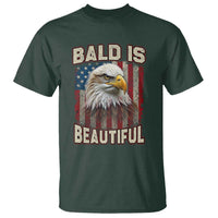 American Flag Bald Eagle T Shirt Bald Is Beautiful Retro 4th of July Independence Day - Wonder Print Shop