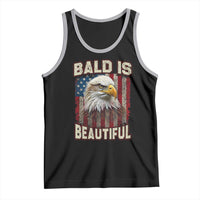 American Flag Bald Eagle Tank Top Bald Is Beautiful Retro 4th of July Independence Day - Wonder Print Shop