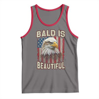 American Flag Bald Eagle Tank Top Bald Is Beautiful Retro 4th of July Independence Day - Wonder Print Shop
