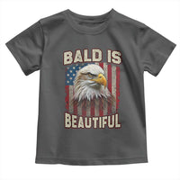 American Flag Bald Eagle Toddler T Shirt Bald Is Beautiful Retro 4th of July Independence Day - Wonder Print Shop
