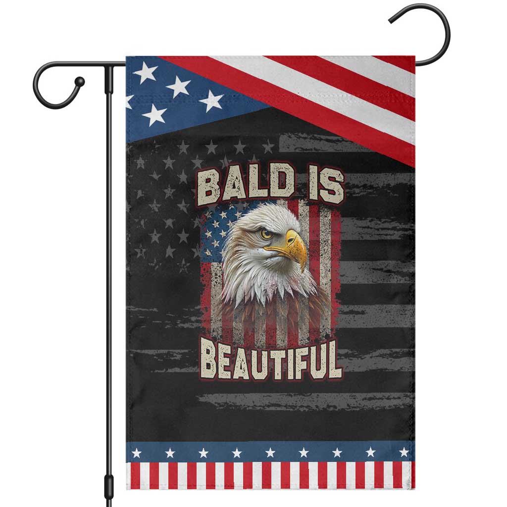 American Flag Bald Eagle Garden Flag Bald Is Beautiful Retro 4th of July Independence Day