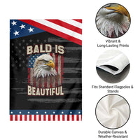 American Flag Bald Eagle Garden Flag Bald Is Beautiful Retro 4th of July Independence Day