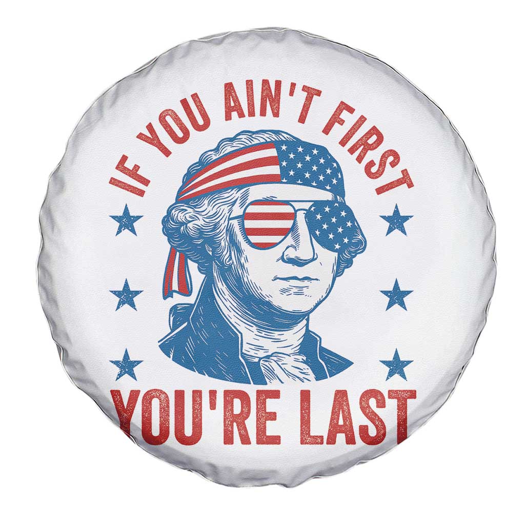 Funny 4th Of July Spare Tire Cover George Washington Stay Strapped Or Get Clapped - Wonder Print Shop