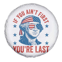 Funny 4th Of July Spare Tire Cover George Washington Stay Strapped Or Get Clapped - Wonder Print Shop