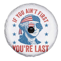 Funny 4th Of July Spare Tire Cover George Washington Stay Strapped Or Get Clapped - Wonder Print Shop
