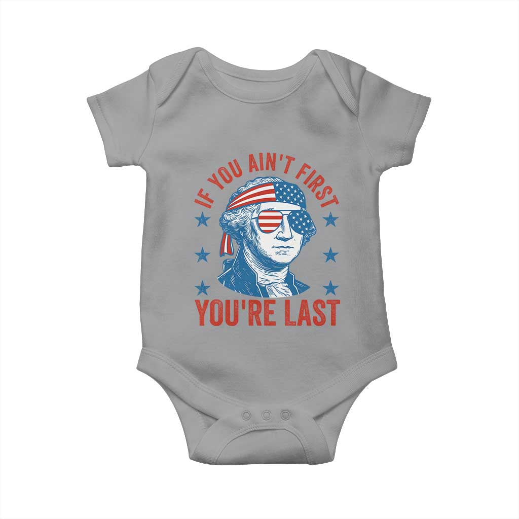 Funny 4th Of July Baby Onesie George Washington Stay Strapped Or Get Clapped - Wonder Print Shop