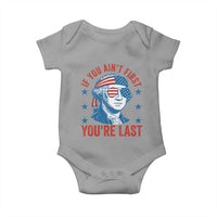 Funny 4th Of July Baby Onesie George Washington Stay Strapped Or Get Clapped - Wonder Print Shop