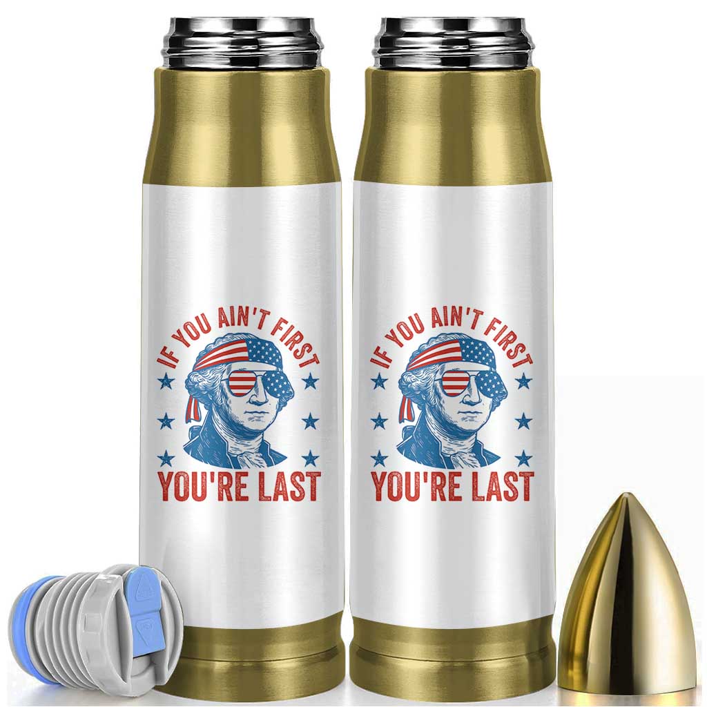 Funny 4th Of July Bullet Tumbler George Washington Stay Strapped Or Get Clapped - Wonder Print Shop