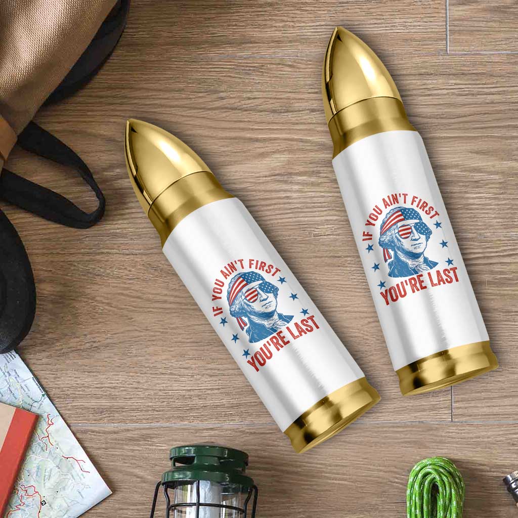 Funny 4th Of July Bullet Tumbler George Washington Stay Strapped Or Get Clapped - Wonder Print Shop