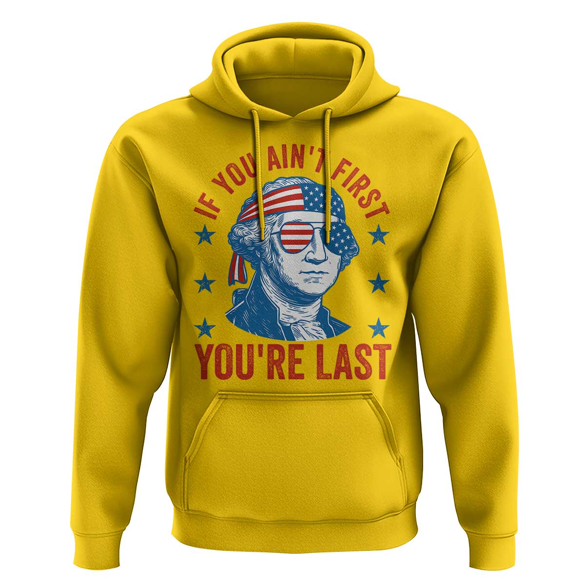 Funny 4th Of July Hoodie George Washington Stay Strapped Or Get Clapped - Wonder Print Shop