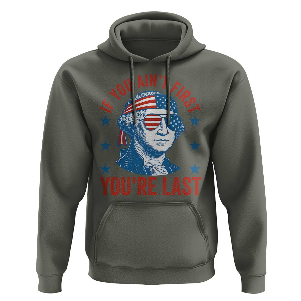 Funny 4th Of July Hoodie George Washington Stay Strapped Or Get Clapped - Wonder Print Shop